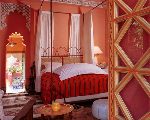 Ideas marroquíes de la decoración del dormitorio pabellón