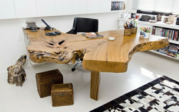 实木树干的桌子桌子