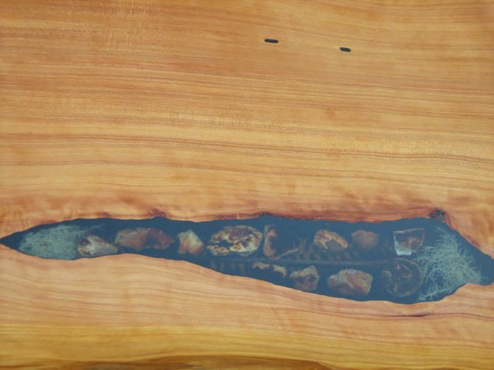 maderas de madera maciza Por diseño, las grietas de estilo marítimo se llenan