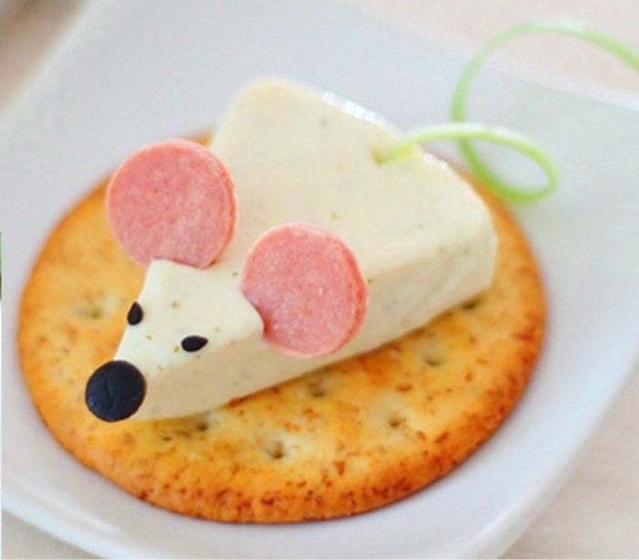 pelės pirštų etiketės idėjos druskos sūrio sūrio krekerė