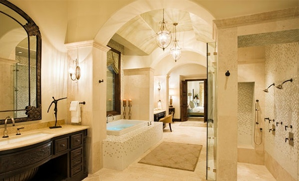 Viduržemio jūros vonios kambario dizainas bath beige ambiente