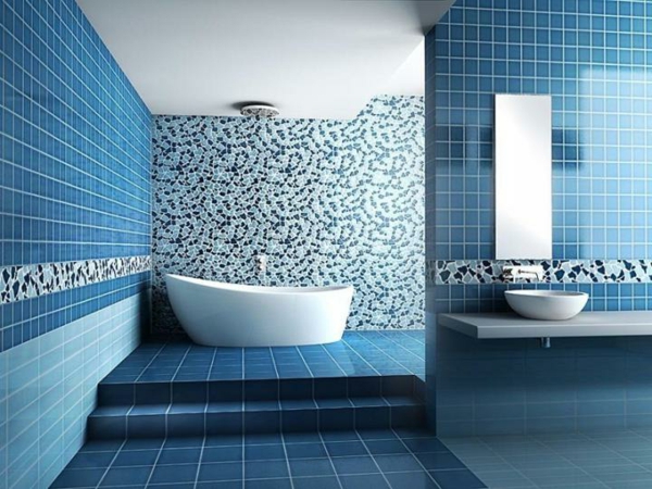 θάλασσα μπλε εικόνες μπάνιου πλακάκια μωσαϊκό τέχνη