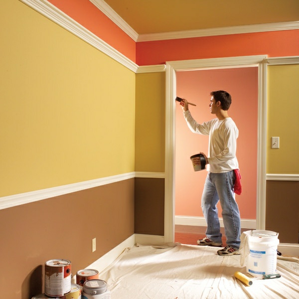 עיצוב קיר צבעוני בחדר