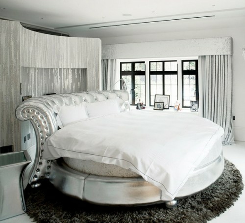现代豪华柔软的地毯暗灰色英语卧室室内的想法