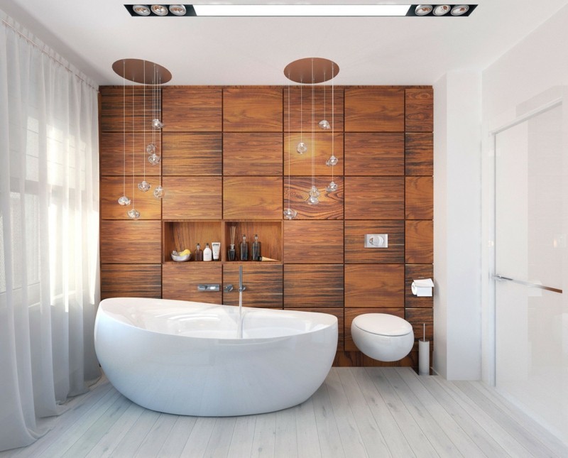 μοντέρνα μπάνια ξύλινο ντουλάπι ενσωματωμένο στο μπάνιο ανεξάρτητο μπάνιο πολυτελείας