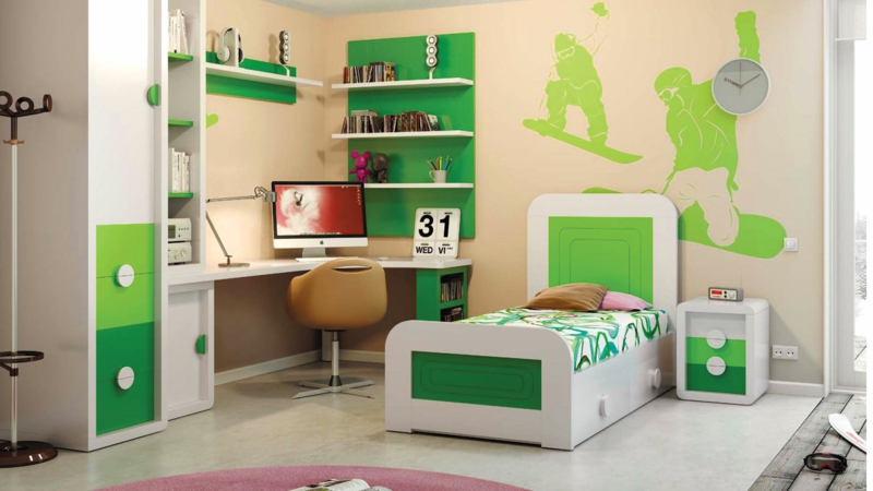 modern youth room ideas youth room furniture bright green