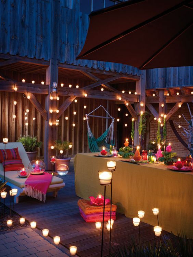 modern terrace design images balcony ideas candlelight lighting