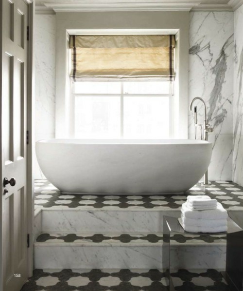 moderni kylpyhuoneen pohjaratkaisu ideoita kylpyammeen sijainnista