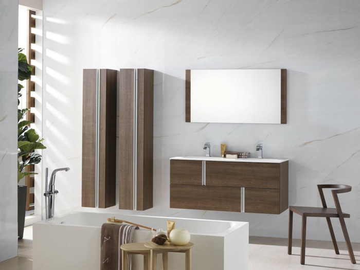 modern bathroom furniture bathtub bathroom cabinets plants