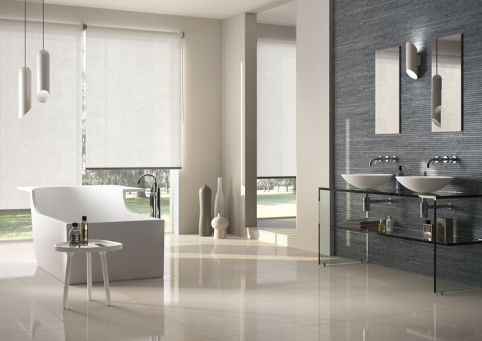модерни мебели за баня хладно осветление на вани със суета