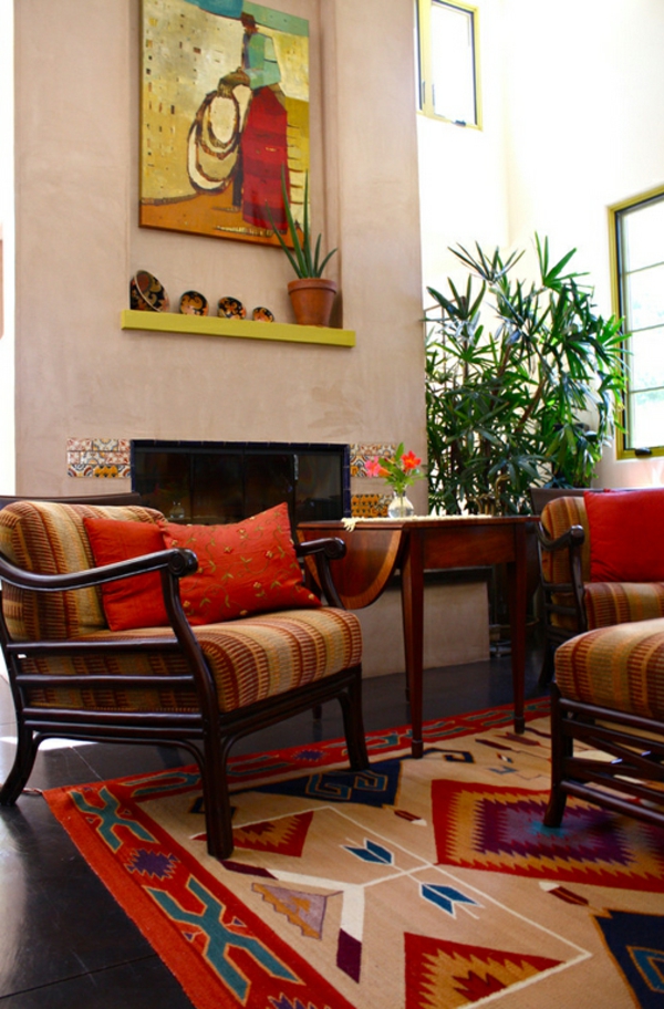 décoration de la maison moderne style mexicain palette de couleurs de meubles