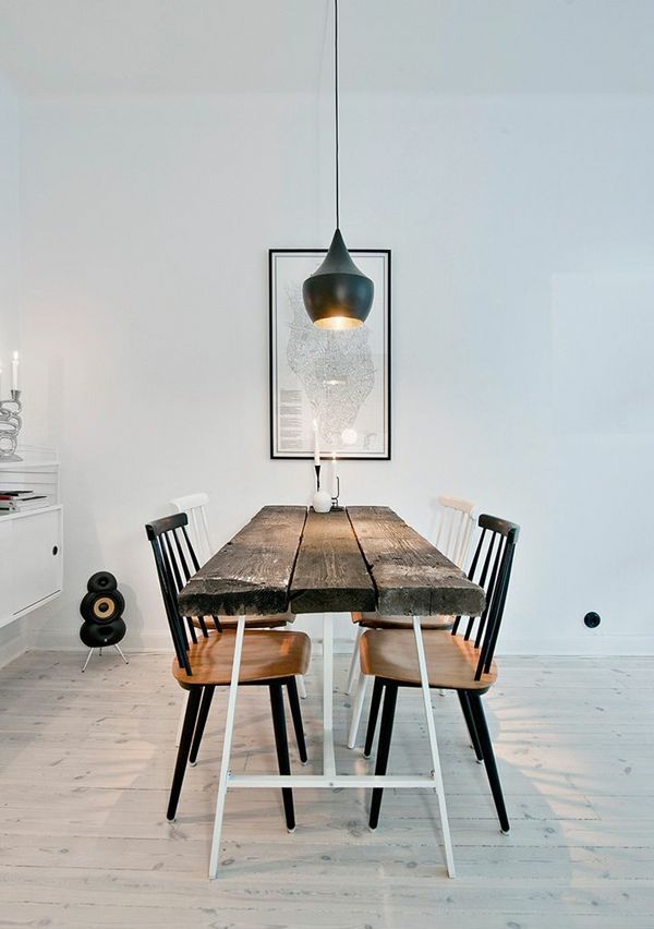 σύγχρονα τραπέζια τραπεζαρίας καρέκλες γεωμετρικά μινιμαλιστικό ύφος