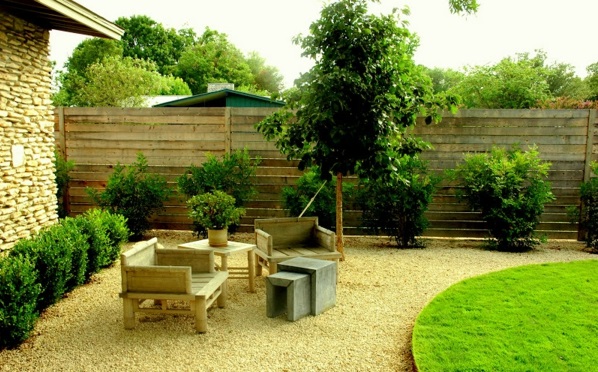 moderní zahrady obrázky příklady terénní úpravy podlahy