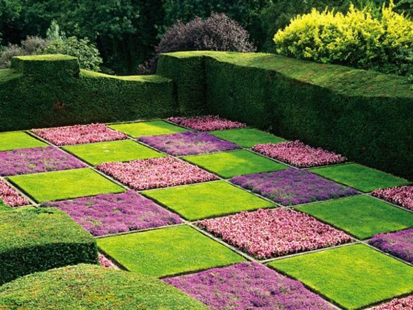 modele moderne de design de grădină ale solului geometric