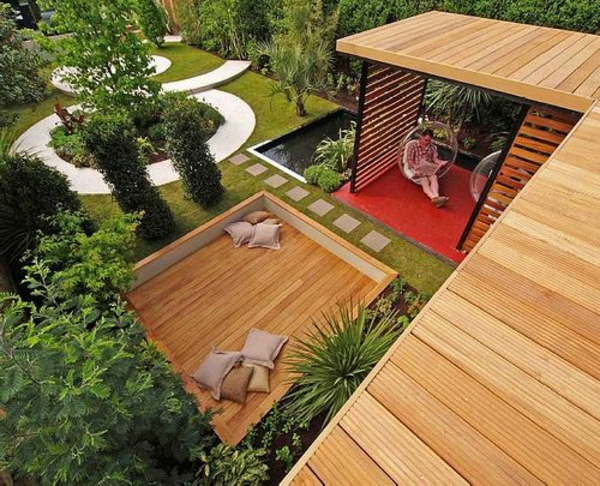 moderní zahradnické příklady dřevěné pergoly