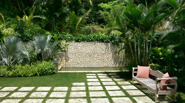 conception de jardin avec jardin en pierre encadrement conception de jardin avec en pierre échiquier