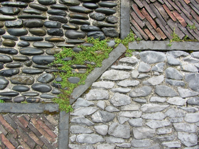 модерен дизайн градина с каменна градинска рамка градина озеленяване с камъни