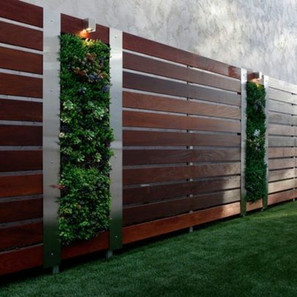 idées de clôtures de jardin moderne planté