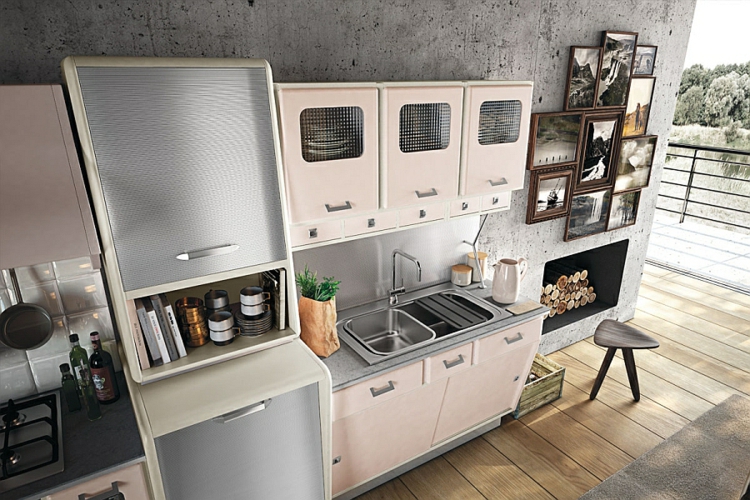 modernus virtuvės dizainas retro stiliaus vintage virtuvės spintelės virtuvės dizainas virtuvės linija