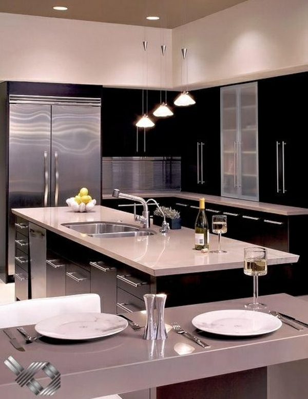 modern kitchen design ideas steel elements kitchen island