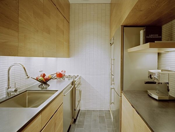 现代化的小厨房设计米色色调