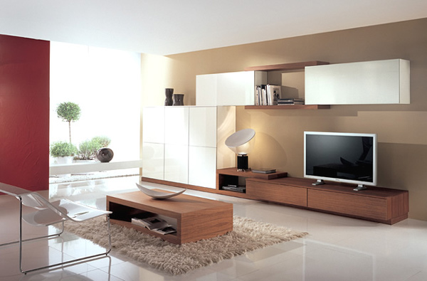 ideas frescas de diseño de la sala de estar minimalista cálido