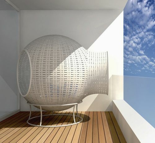 moderní terasa design patio nábytek koš inovativních návrhových nápadů