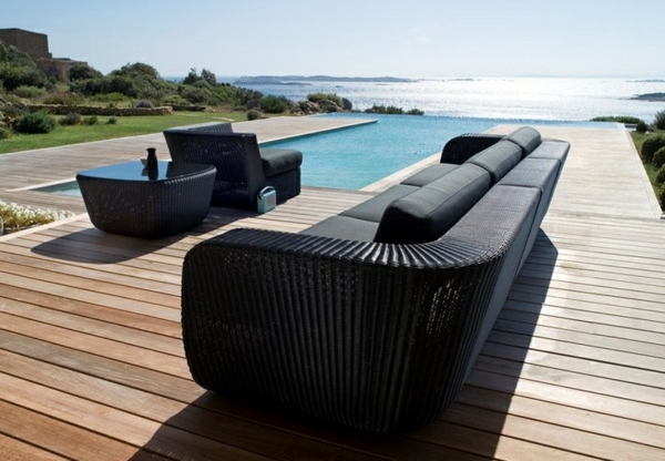 modern terrace frame contemporary furniture rattan