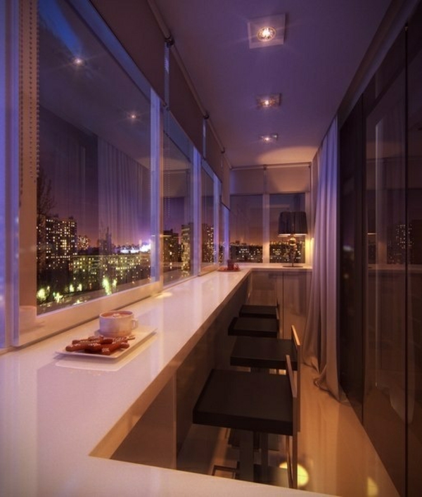 Модерни тераси с дизайнерски осветителни тела от бар столове
