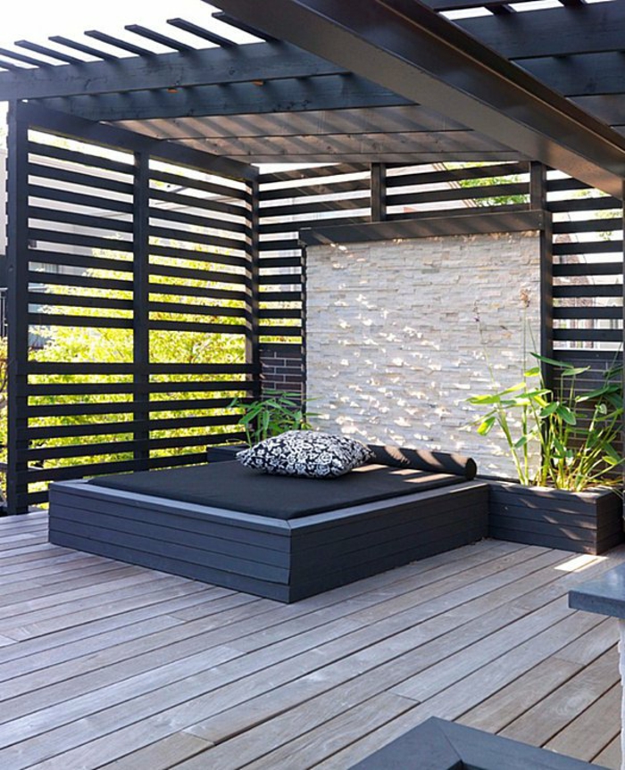 terasy nápady dřevo terasa móda dřevo pergola postel