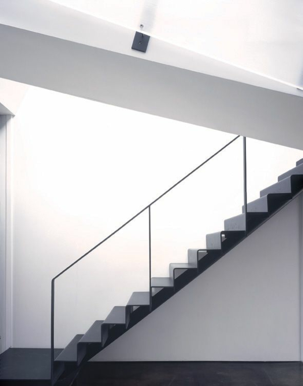 σύγχρονες σκάλες μισή ίντσα χάλυβα δίπλωση