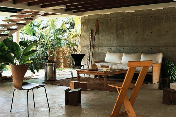 Moderni trooppinen terassi runko patio huonekalut