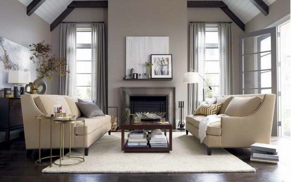 mobilier modern de perete mobilier de culoare gri deschis bej