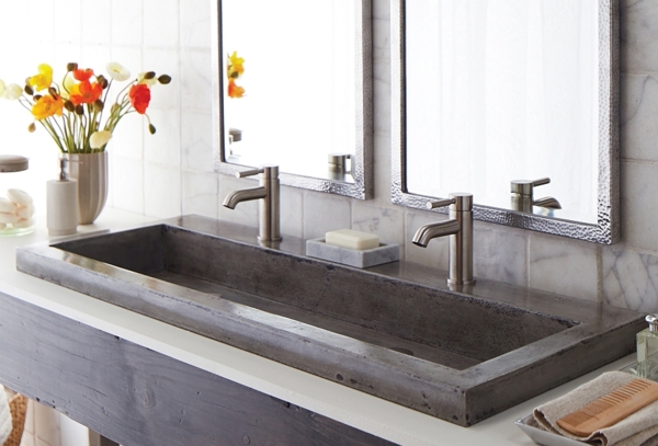 הכיור המודרני עיצוב חדר אמבטיה בעבודת יד