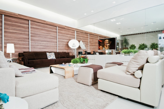 moderní obývací stěna obývací pokoj vybavení nábytku stěny pokrytí dřevo tv skleněná stěna