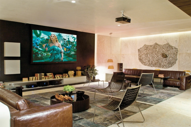 现代生活墙客厅家具家具的想法木墙电视墙