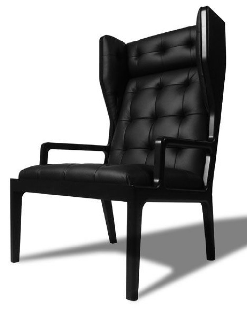 moderno diseño de sillón de escritorio sólido cuero negro