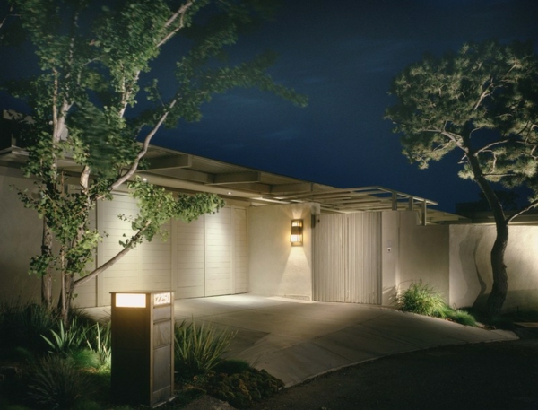 modern-architect house-ingang-garage-ingang-mailbox