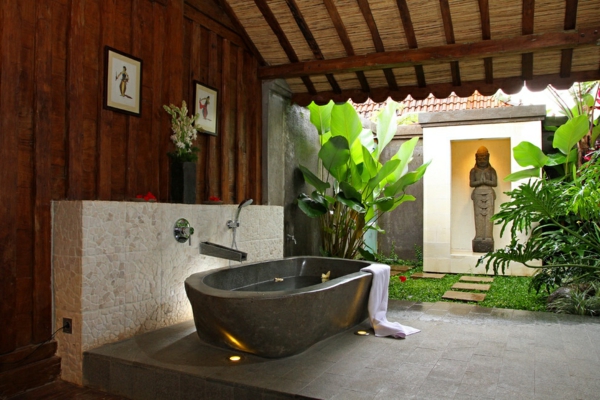 moderni kylpyhuone ideoita Aasian flair