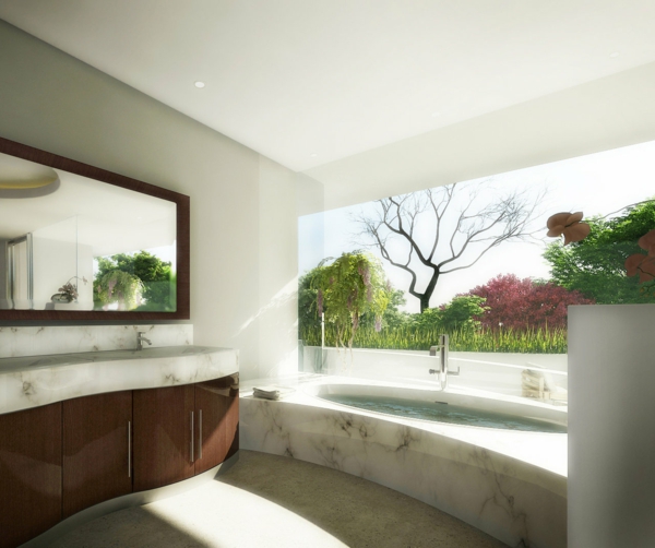 moderni kylpyhuone ideoita marmoria
