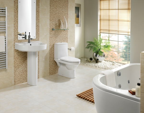 moderni kylpyhuone ideoita mosaic seinät