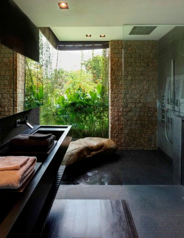 moderni kylpyhuone ideoita luonnonkiviä