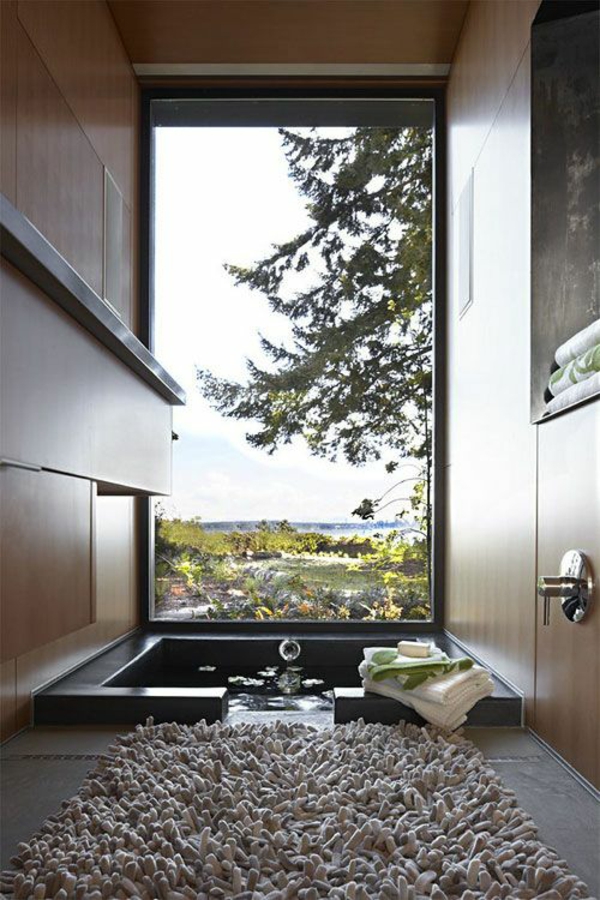 moderni kylpyhuone ideoita panoraamaikkunat