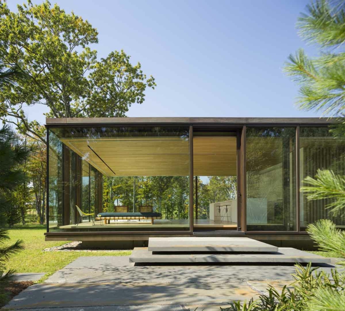 moderne hus bygge glassvegger moderne arkitektur