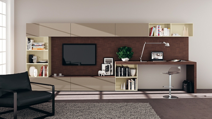 moderna sala de estar muebles ideas tv unidad de pared estilo minimalista