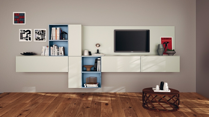 ideas modernas del mobiliario de la sala de estar tv estantes vivos de la pared sistemas de la estantería
