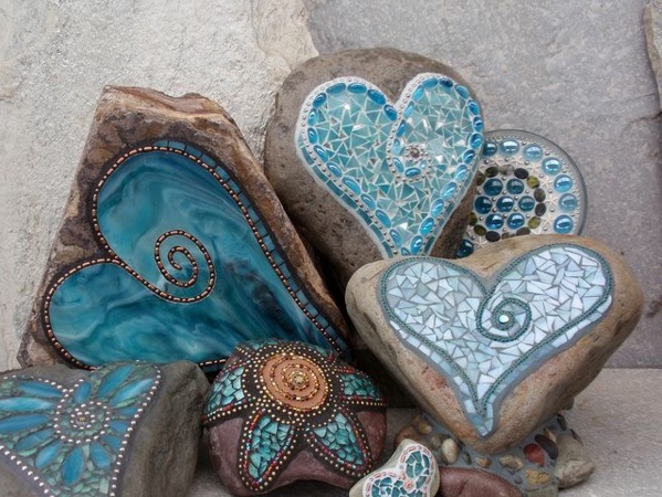 instrukcijos sodo mados mozaikos amatai meilė mėlyna
