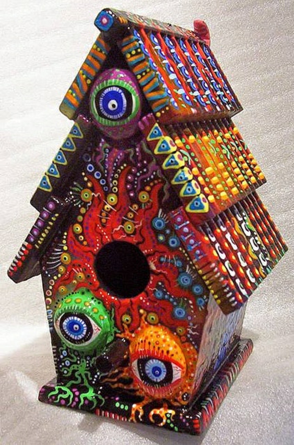 mosaic crafting instruction wooden house