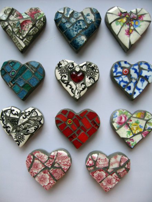 mosaic crafts instructions mosaic stones hearts