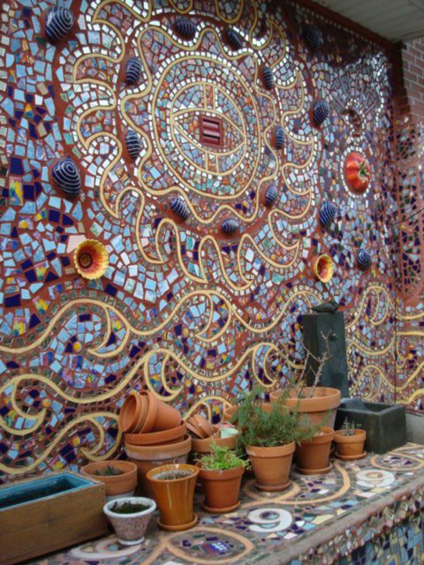 mosaic tinkering instruction mosaic stones wall